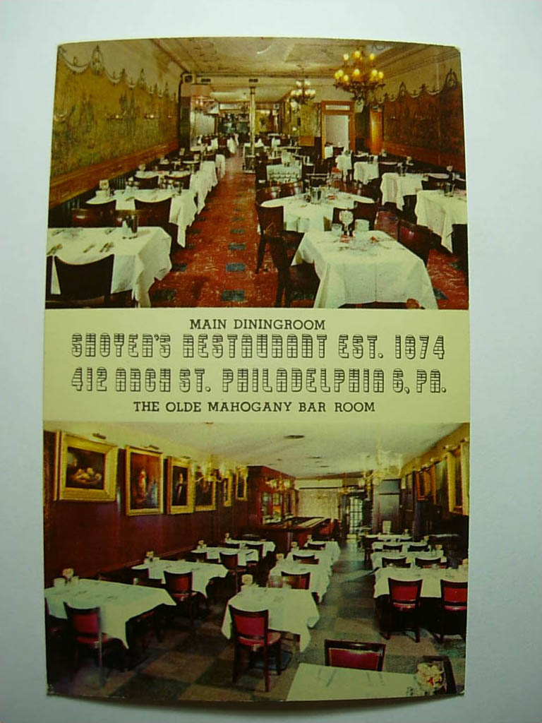 vor 1980 Shoyer's Restaurant Philadelphia Pennsylvania PA unbenutzte Postkarte y7939